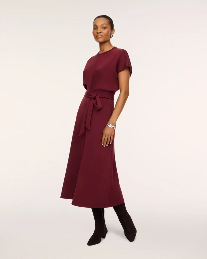 SPANX AirEssentials® Draped Tie-Waist Maxi Dress - Vino