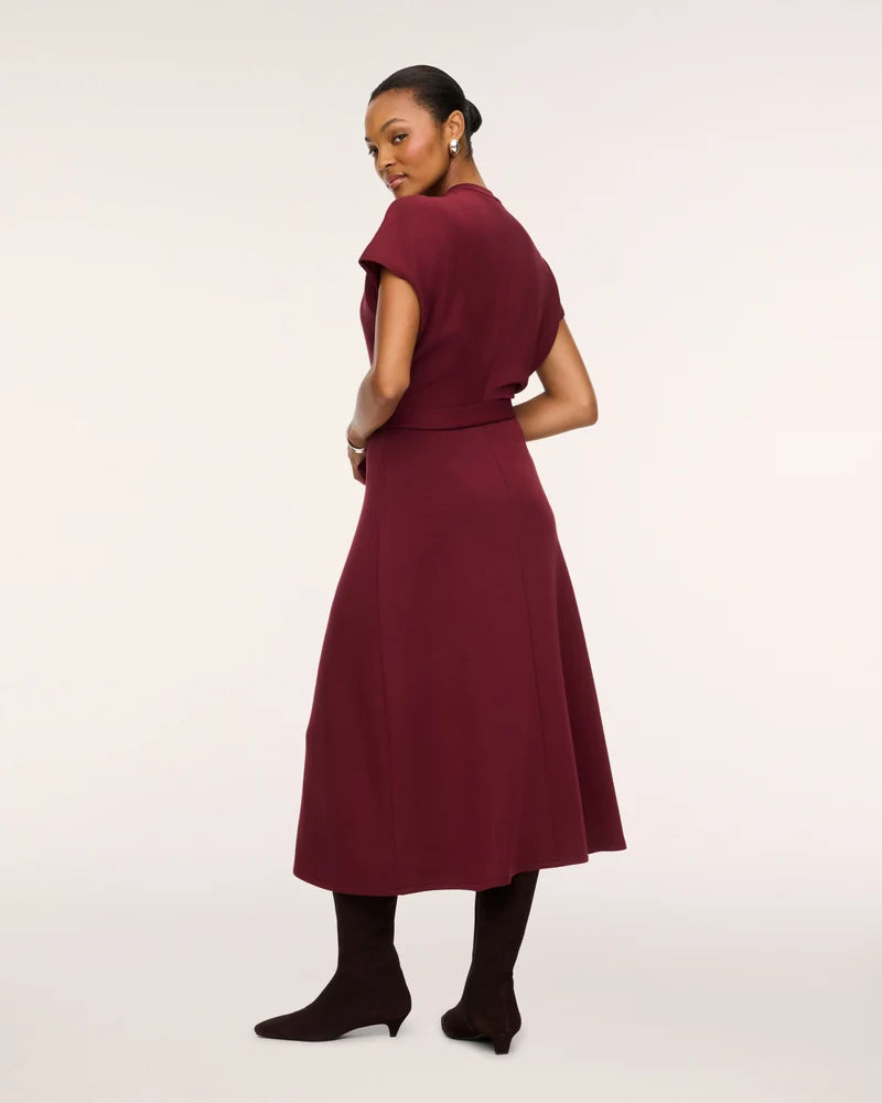 SPANX AirEssentials® Draped Tie-Waist Maxi Dress - Vino