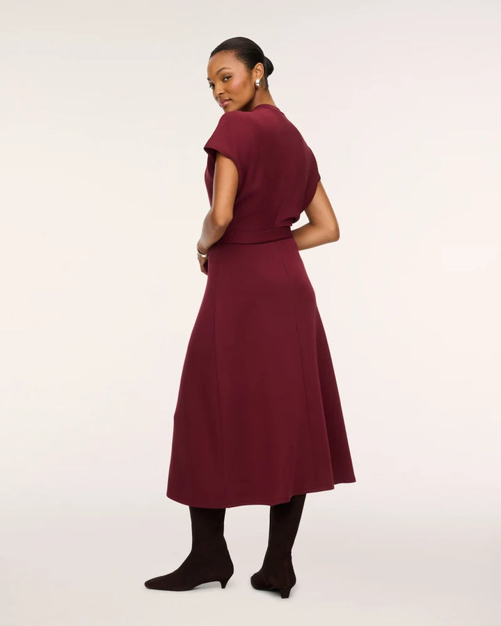 SPANX AirEssentials® Draped Tie-Waist Maxi Dress - Vino