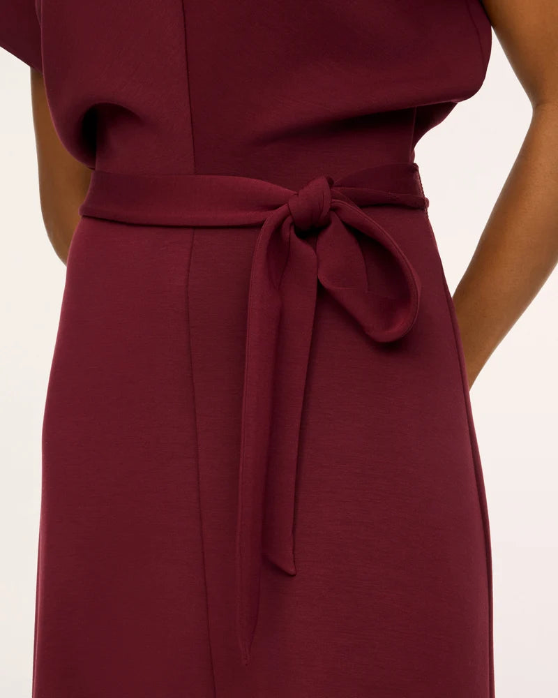 SPANX AirEssentials® Draped Tie-Waist Maxi Dress - Vino