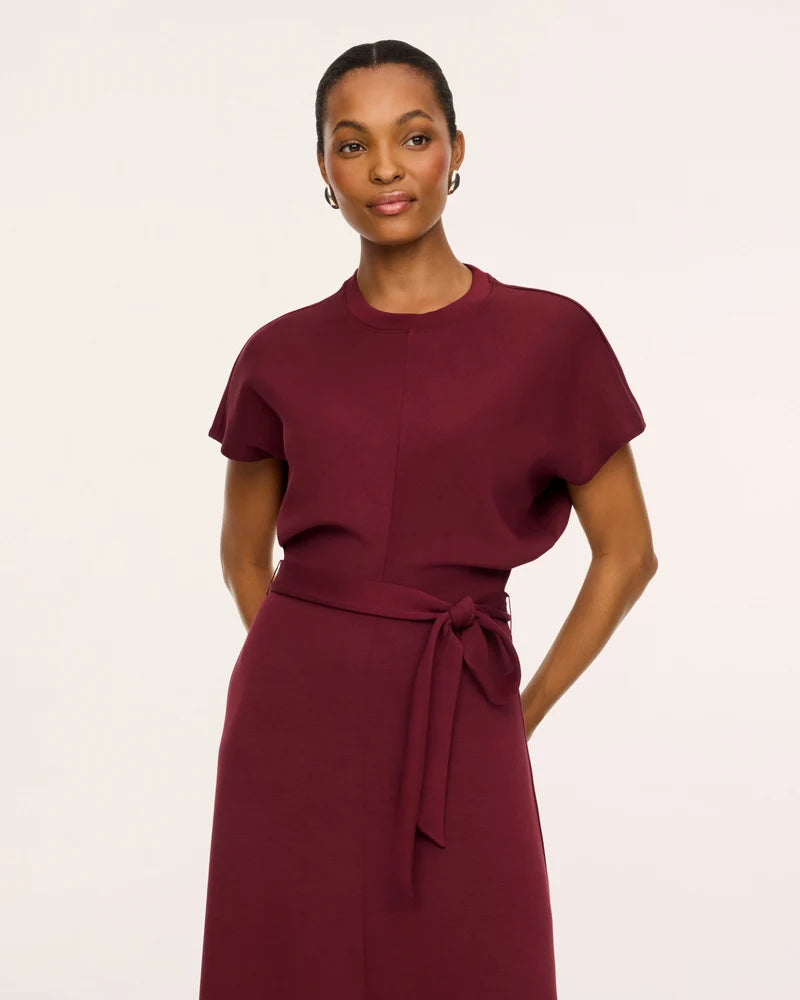 SPANX AirEssentials® Draped Tie-Waist Maxi Dress - Vino