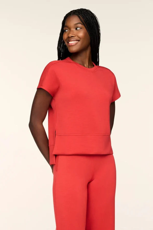 SPANX AirEssentials® Crewneck Tee - Lip Stain