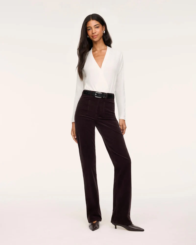 SPANX® CashKnit Long Sleeve Wrap Bodysuit - Ivory