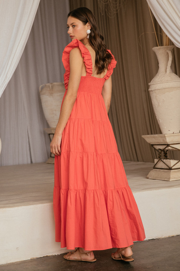 Hampton Maxi Dress - Coral