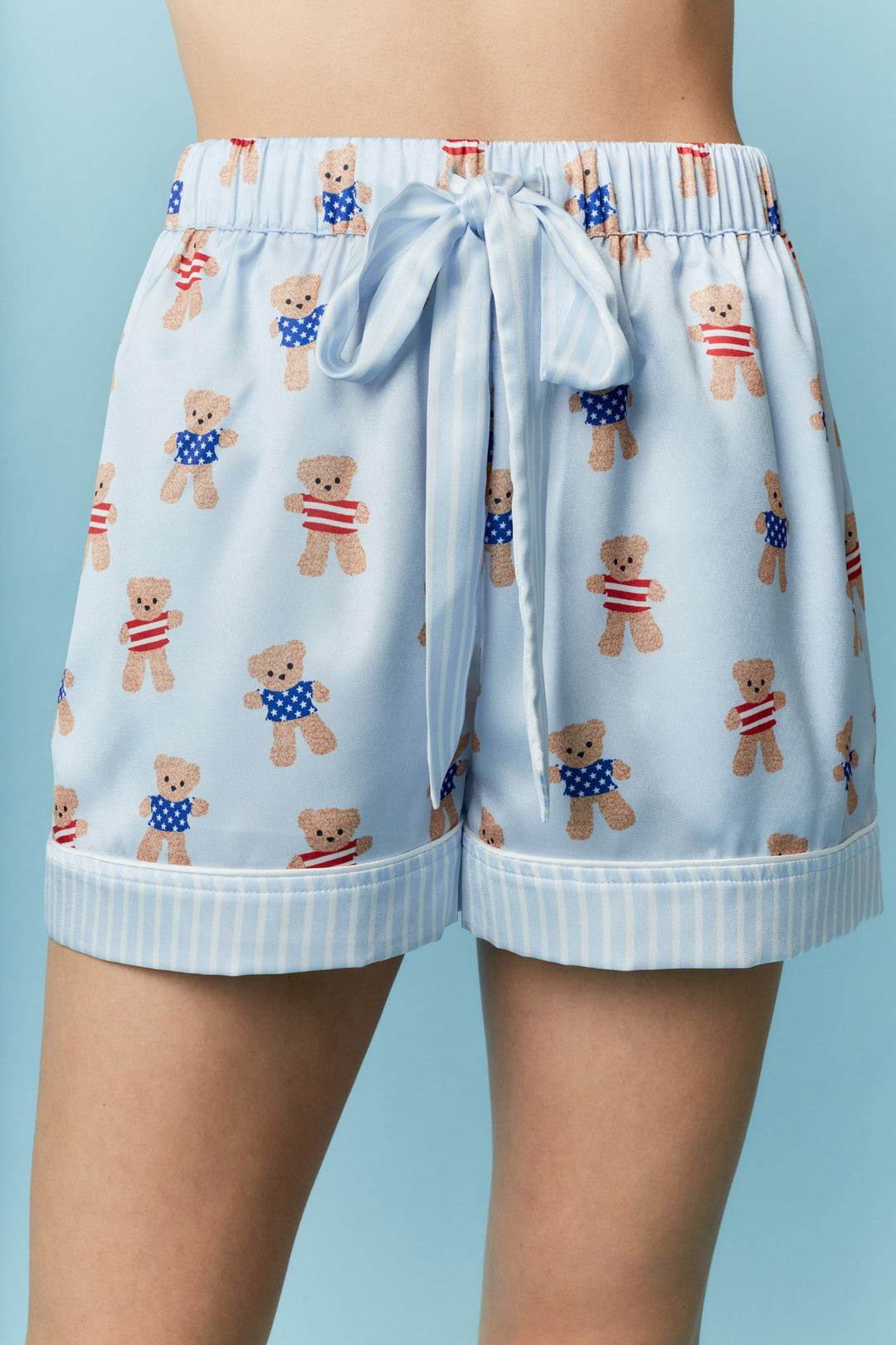 USA Printed Bear Satin PJ Set