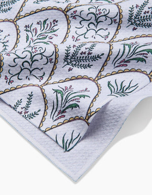 Floral Scallops Tea Towel