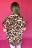 Leopard Escape Blouse - Red