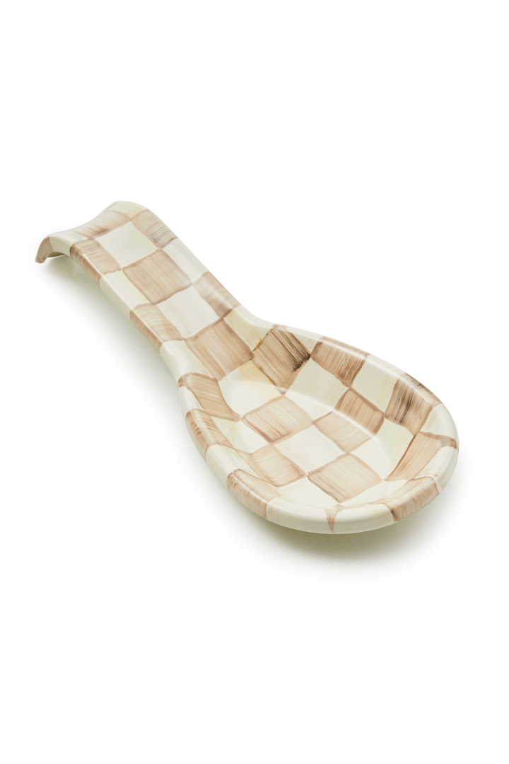 MacKenzie Childs: Mocha Check Spoon Rest