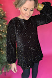 Sparkle And Shine Bow Back Tunic Dress - Black