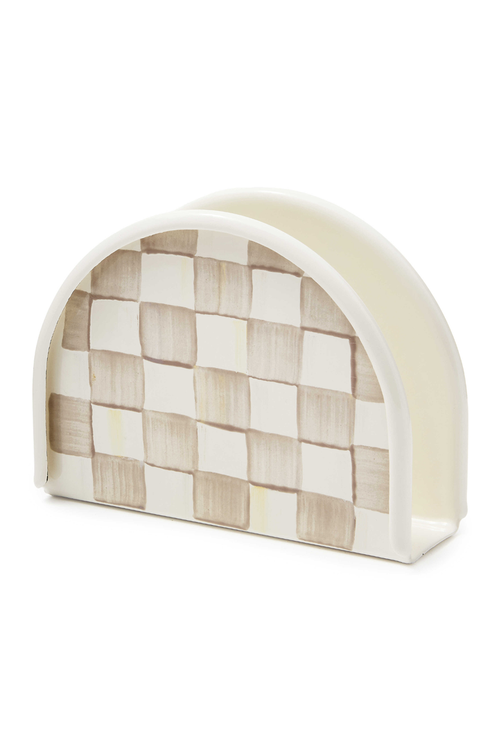 MacKenzie Childs: Mocha Check Napkin Holder