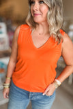 Score Big V-Neck Tank - Orange