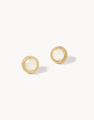 Spartina 449: Crema Stud Earrings - Frosted White