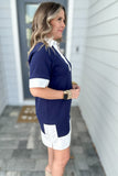 Swing into Style Dress - Navy