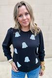 Black Ghost Sequin Sweatshirt