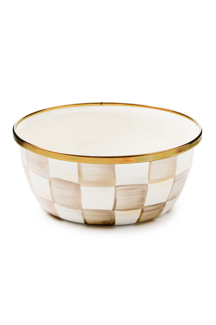 MacKenzie Childs: Mocha Check Pinch Bowl