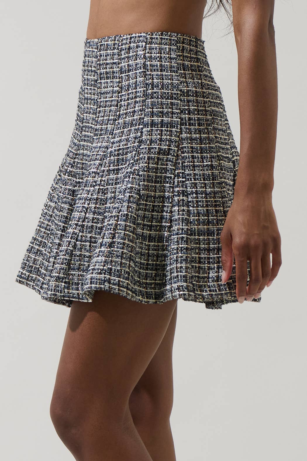 Gisella Tweed Zivy Flare Mini Skirt - B Social Boutique