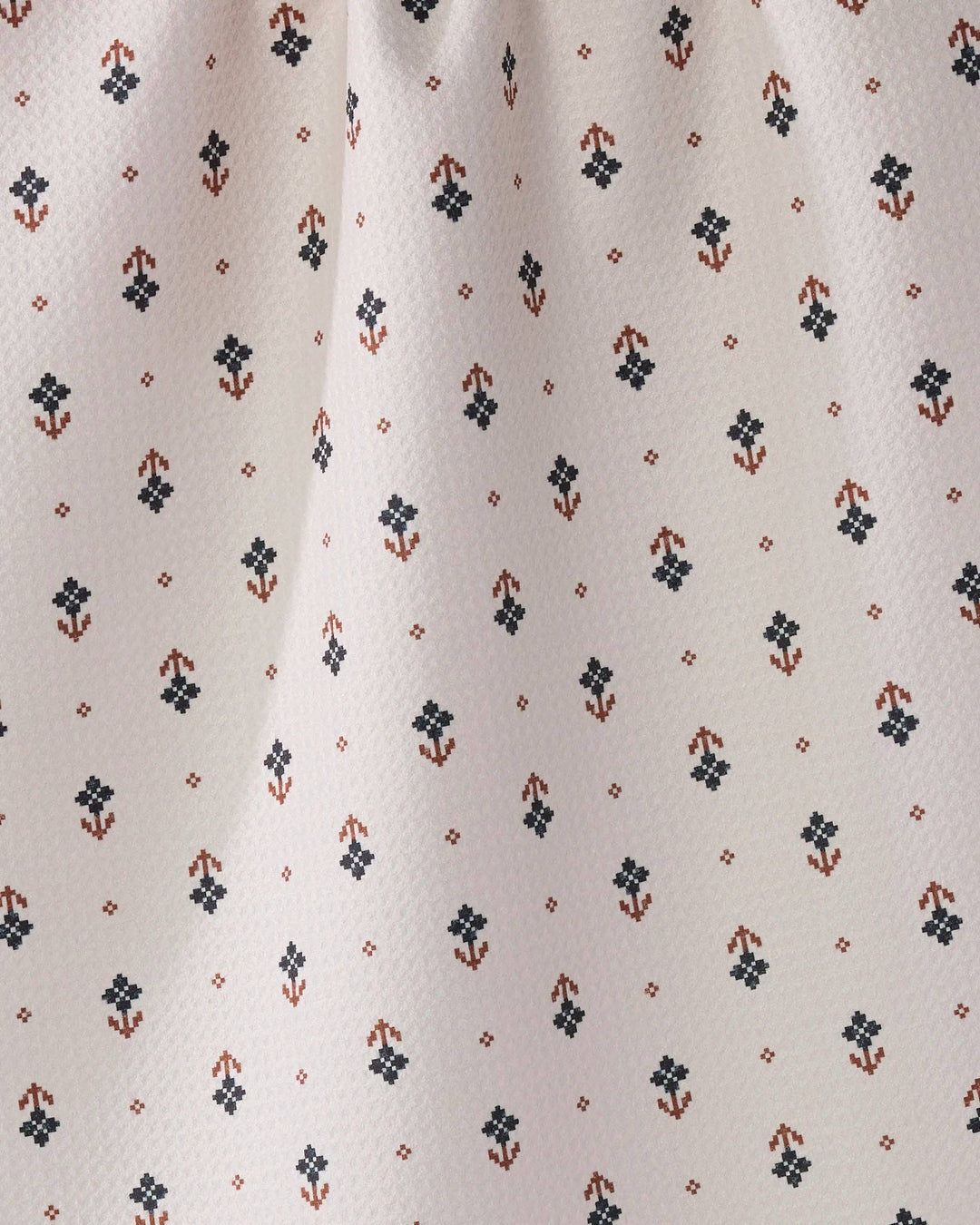 Folk Pixel White Tea Towel