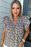 THML: River On Down Ruffle Blouse