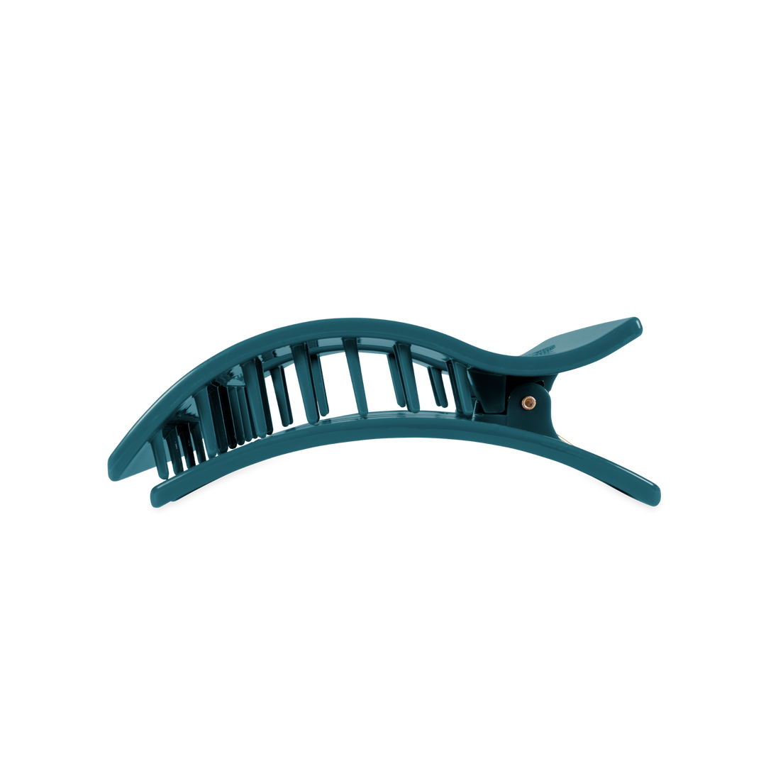 Teal With It Large Flat Rectangle Hair Clip