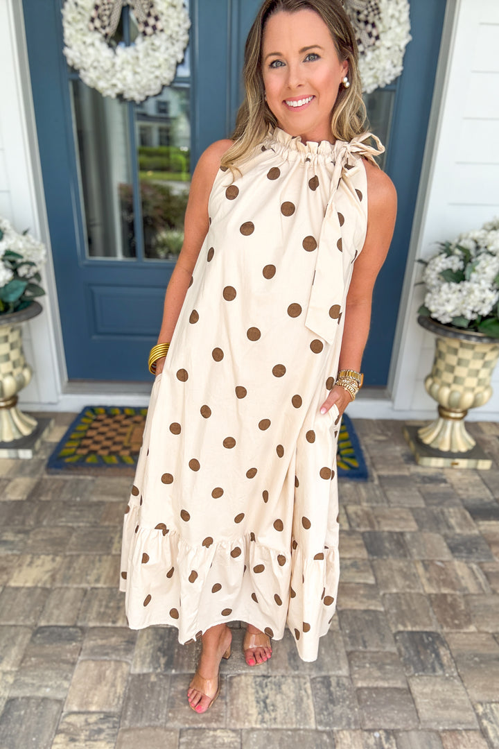 Lovely Little Lady Polka Dot Midi Dress