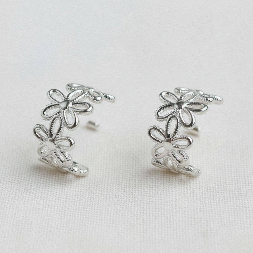 Artisan Floral Lace Drop Earrings