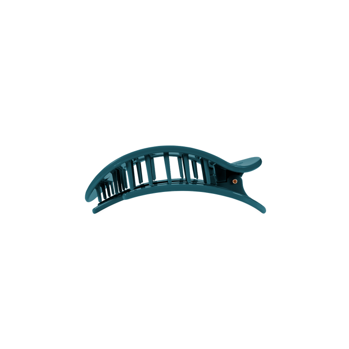 Teal With It Small Flat Round Hair Clip
