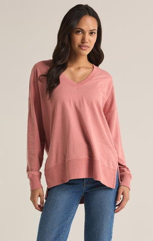 Z Supply: Modern V-Neck Weekender - Rosebud