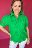 Green Goddess Lace Blouse