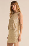 Z Supply: Sloane Sequin Tank- Champagne