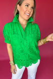 Green Goddess Lace Blouse