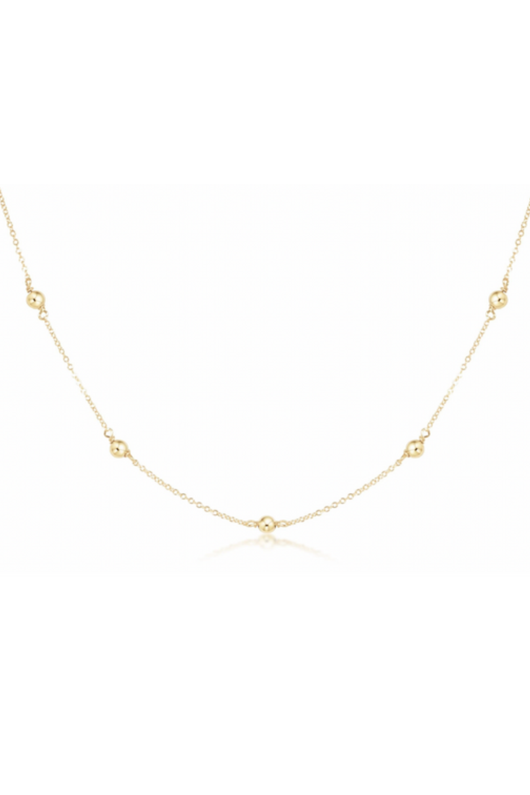 enewton: 15" Choker Simplicity Chain Gold - Cassic 4mm Gold - B Social Boutique