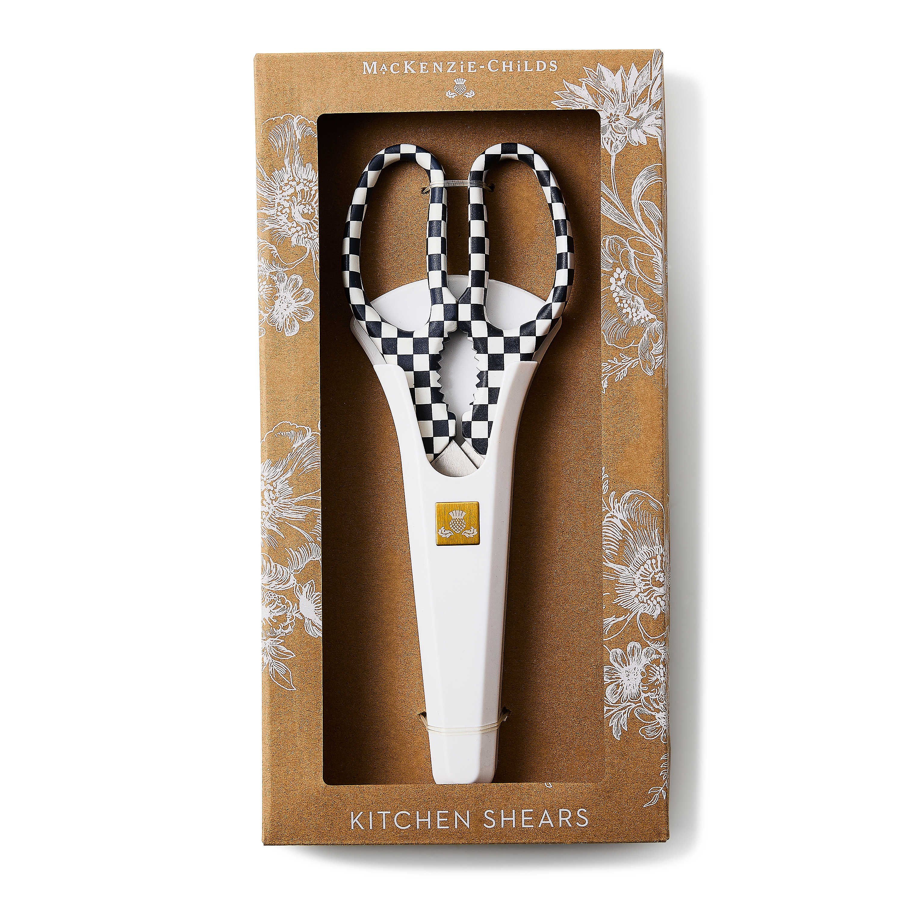 MacKenzie Childs: Black & White Check Kitchen Shears - Thumbnail 4