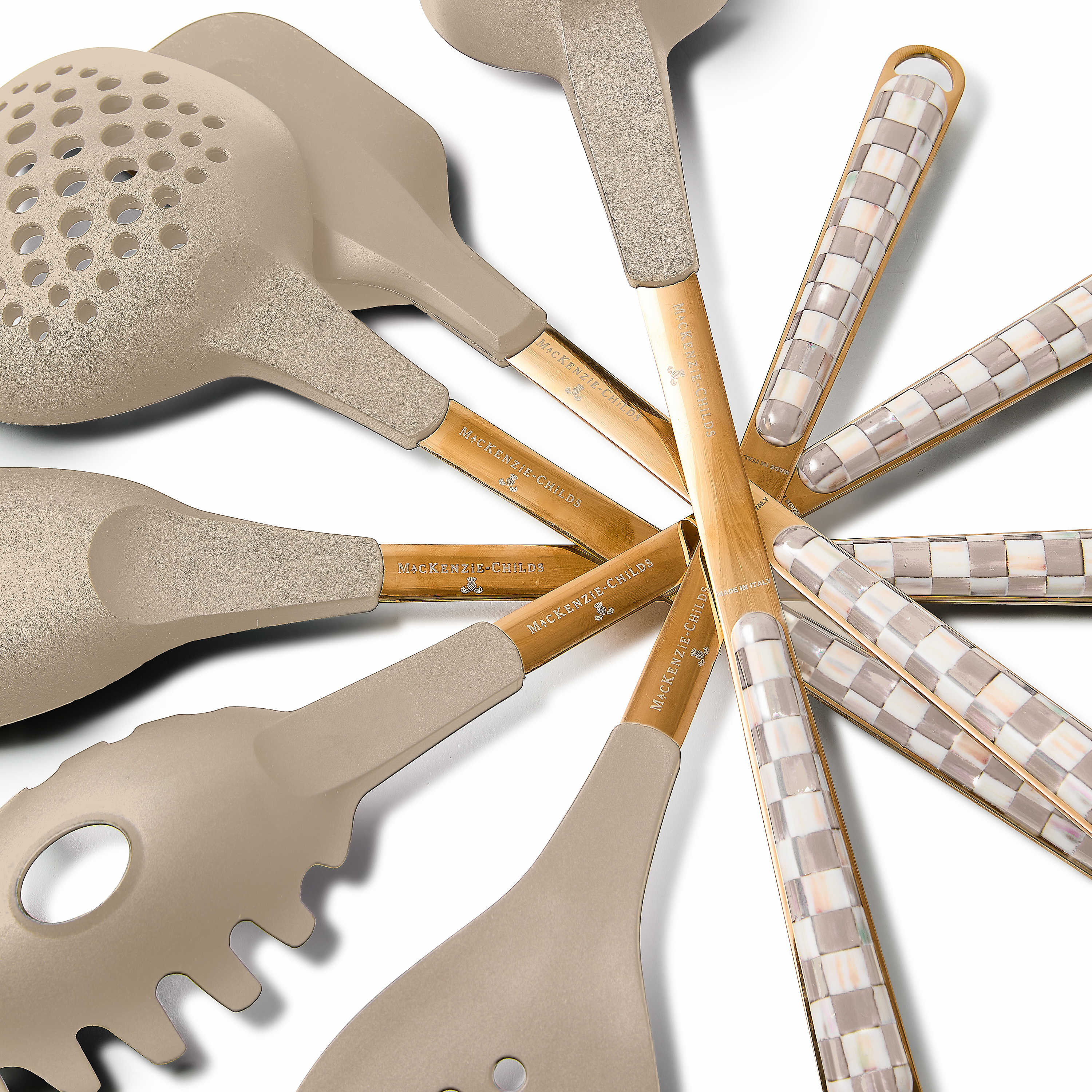 MacKenzie Childs: Mocha Check Spatula - Thumbnail 5