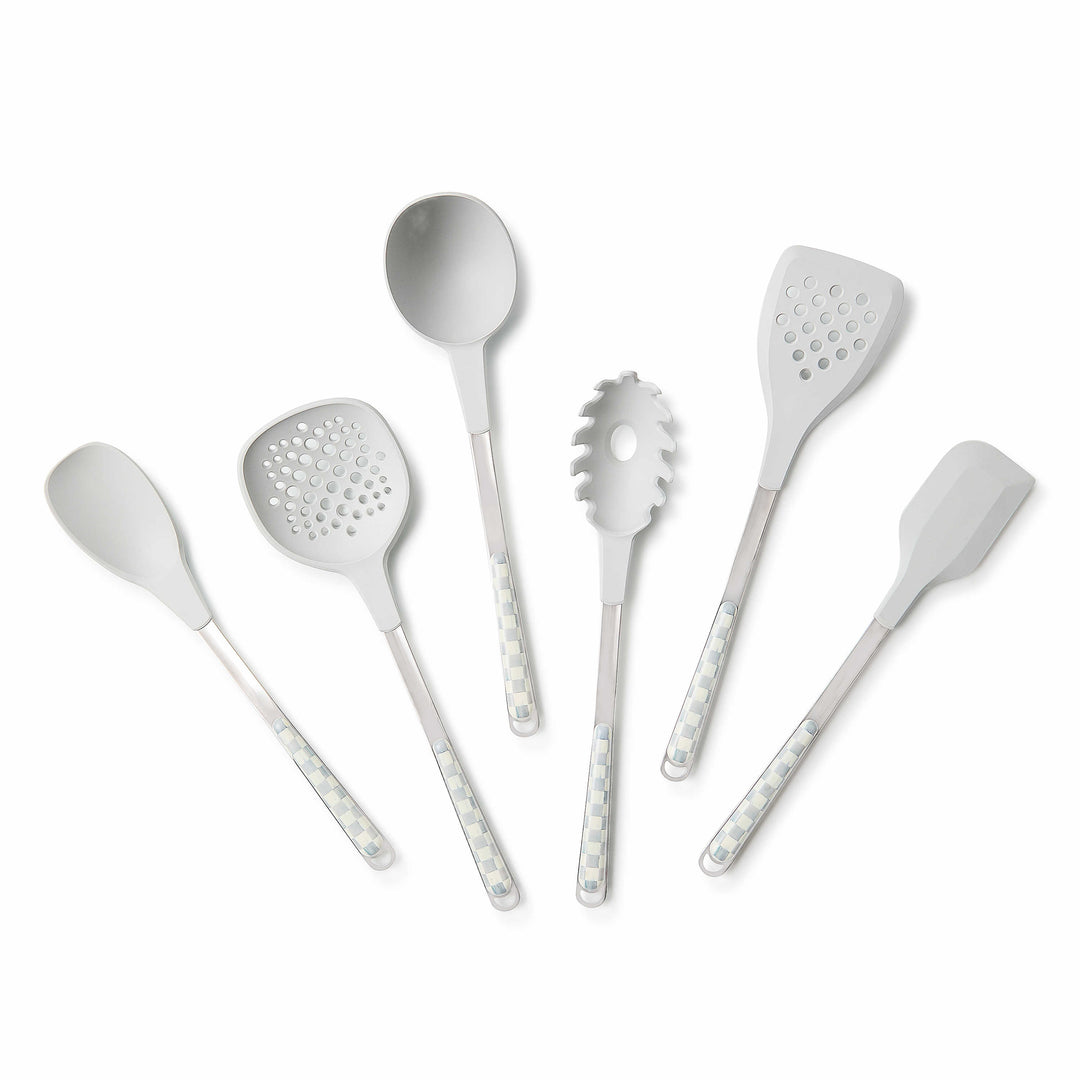 MacKenzie Childs: Sterling Check Pasta Spoon - B Social Boutique