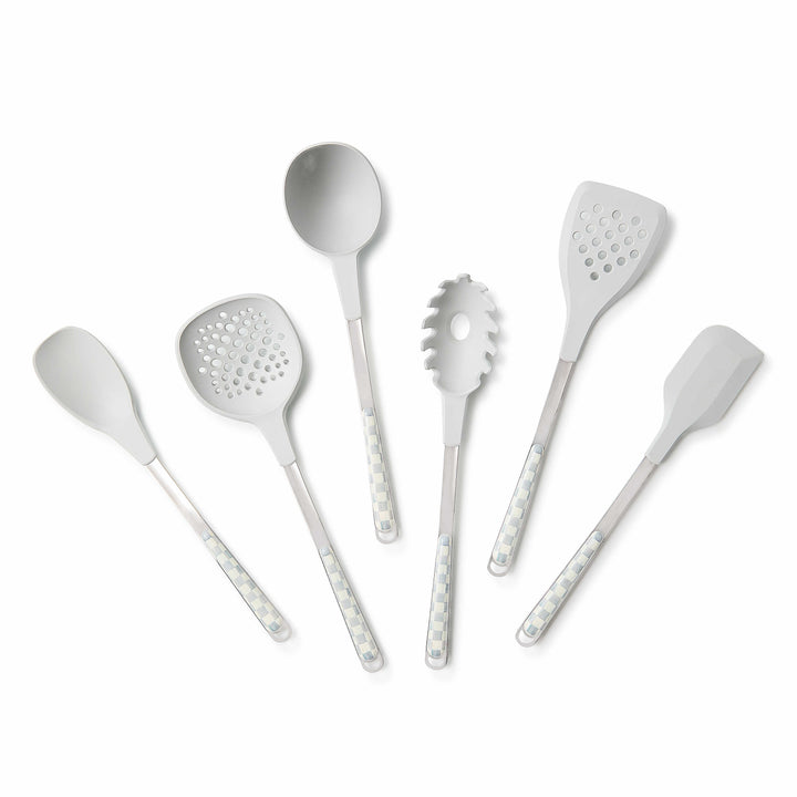 MacKenzie Childs: Sterling Check Pasta Spoon - B Social Boutique