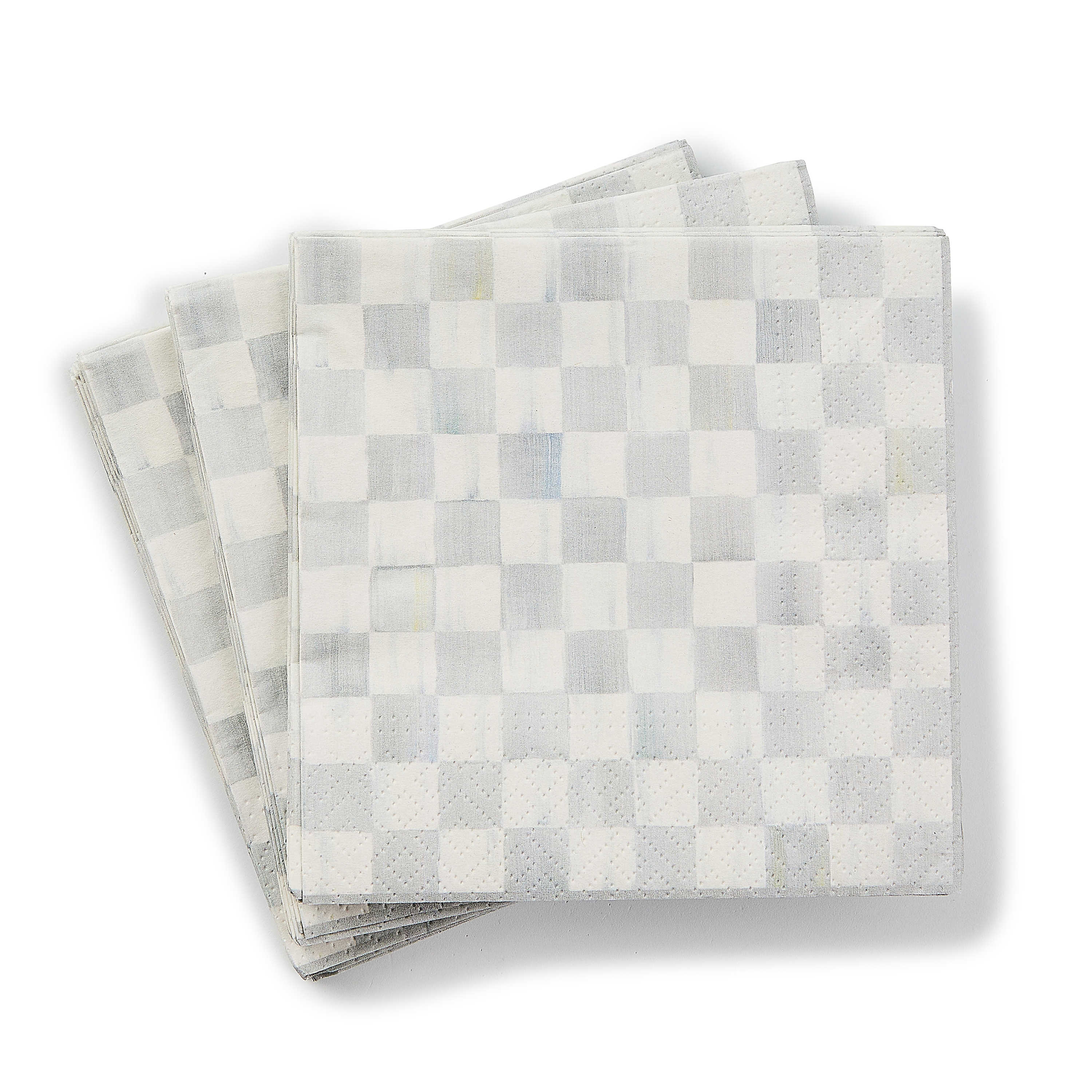 MacKenzie Childs: Sterling Check Cocktail Paper Napkins