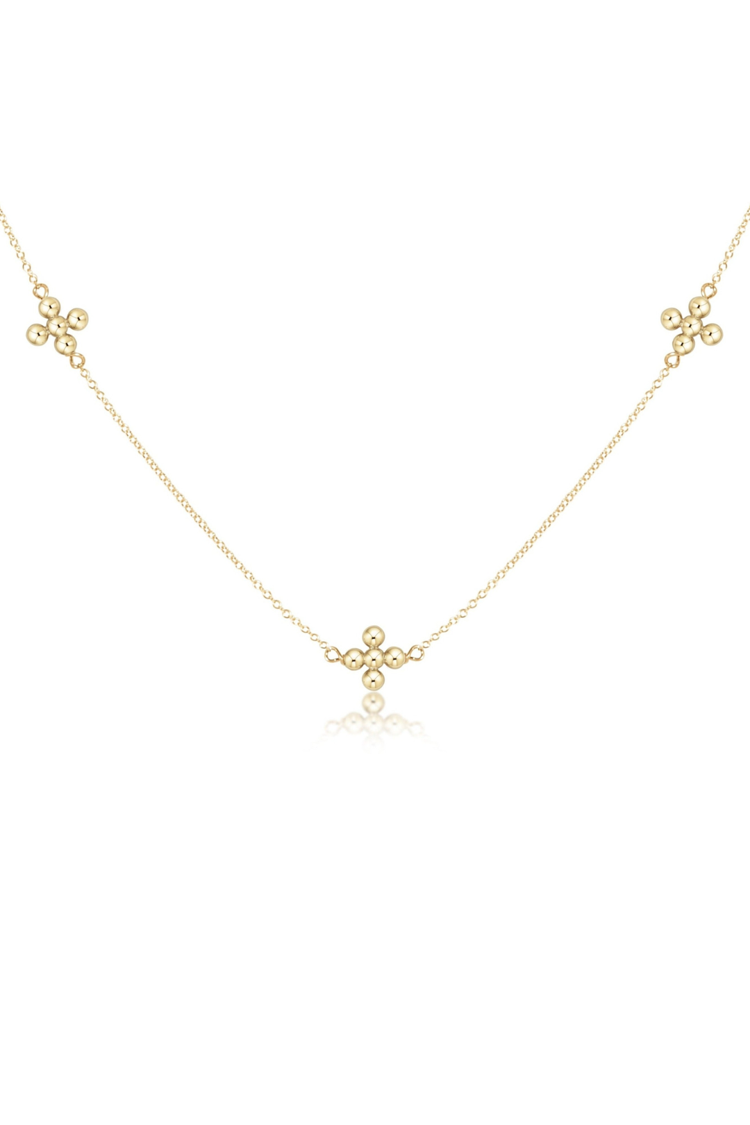 enewton: Choker Simplicity Chain Gold - Classic Beaded Signature Cross Gold - B Social Boutique