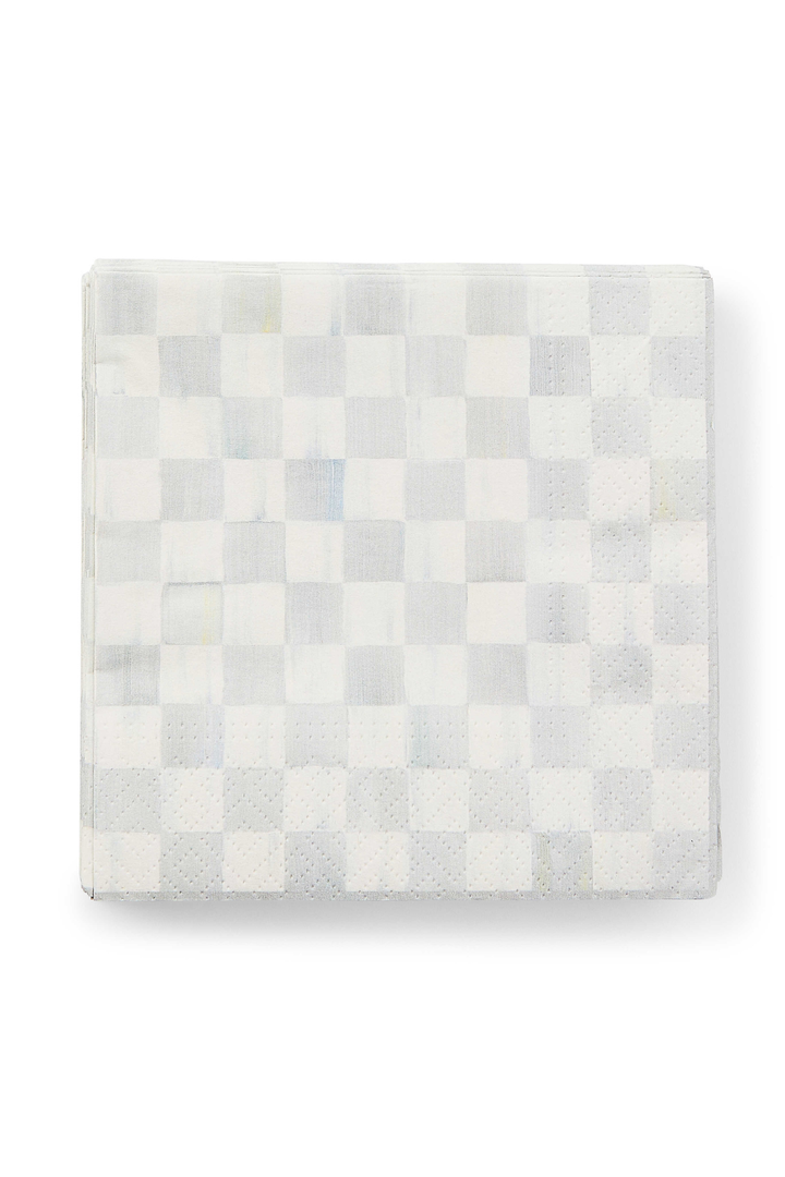 MacKenzie Childs: Sterling Check Cocktail Paper Napkins