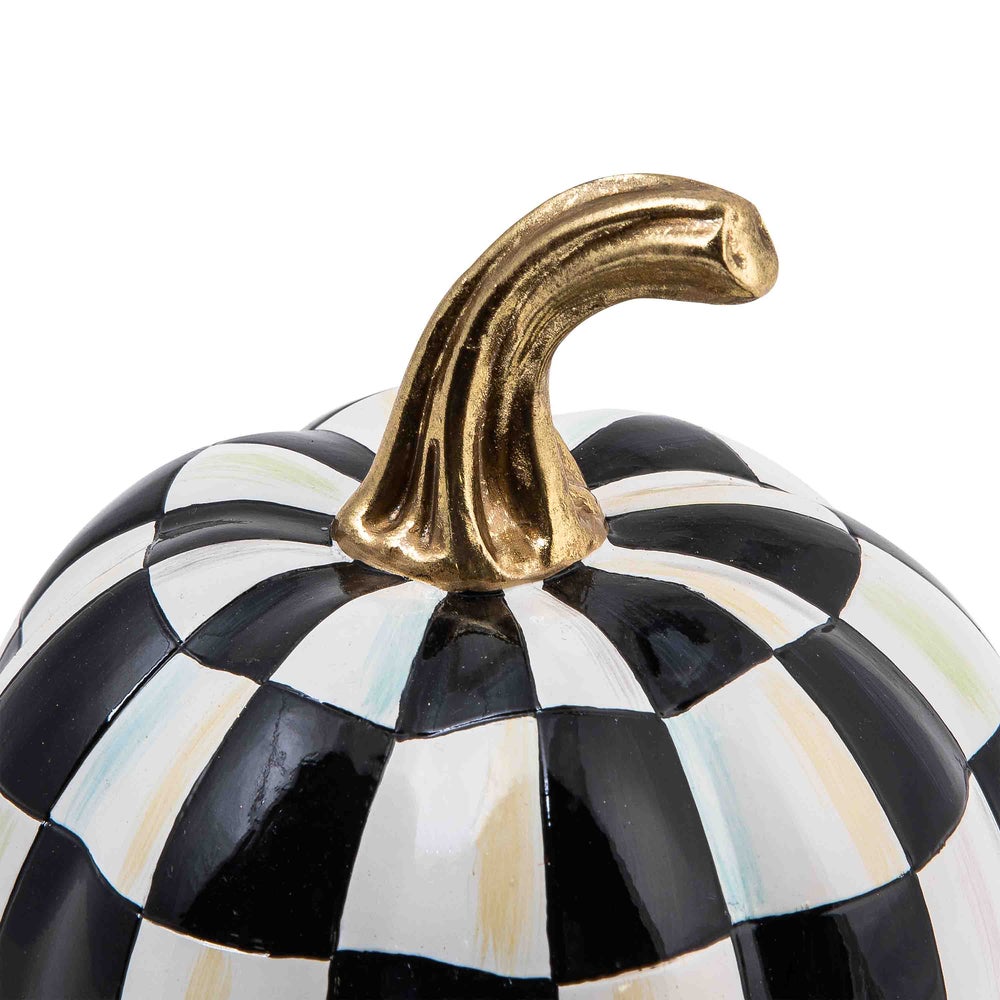 MacKenzie Childs: Courtly Check Glossy Mini Pumpkin