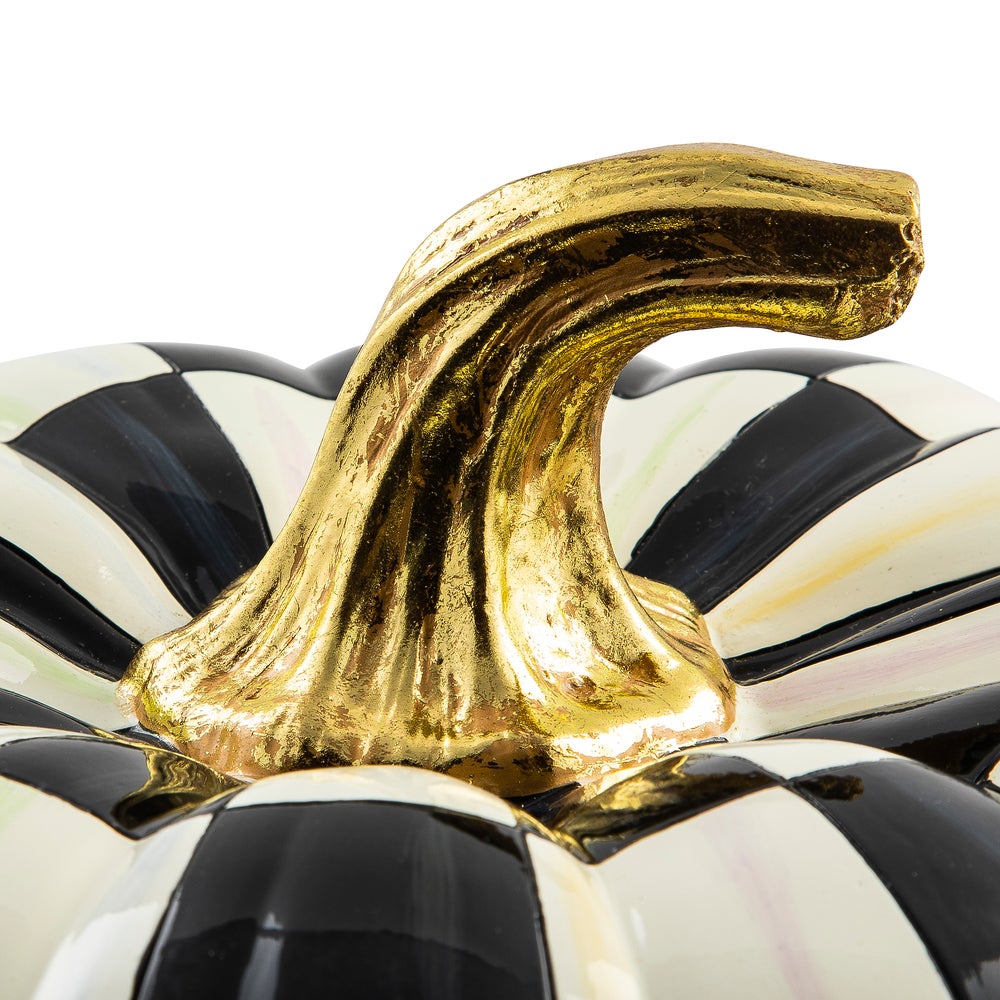 Courtly Check Squashed Glossy Medium Pumpkin - Thumbnail 4