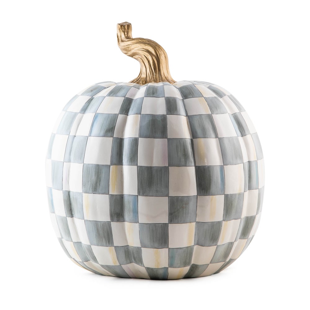 MacKenzie-Childs Sterling Check Pumpkin
