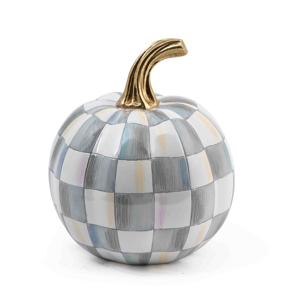 MacKenzie-Childs Sterling Check Pumpkin