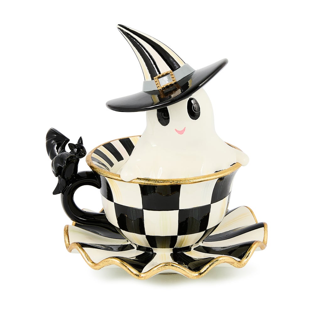 Courtly Check Teacup Ghost Decor - Thumbnail 2