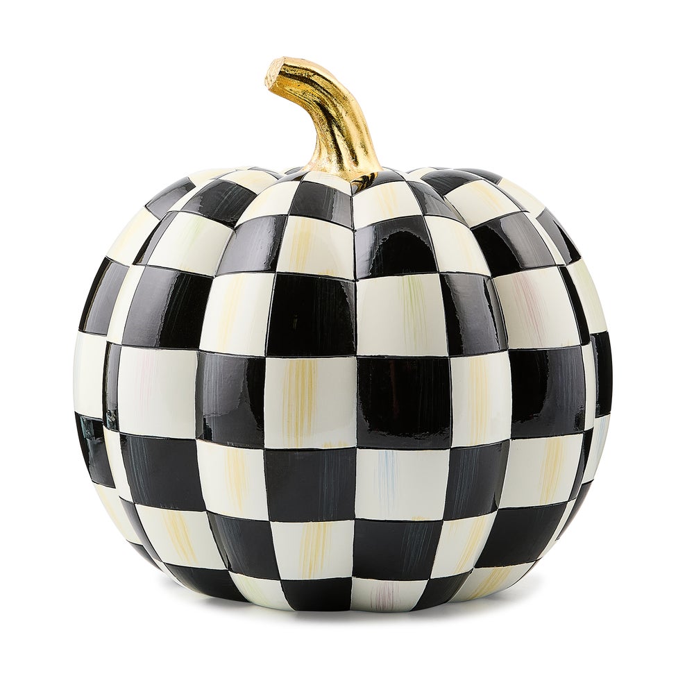 MacKenzie Childs: Courtly Check Illuminated Jack O' Lantern