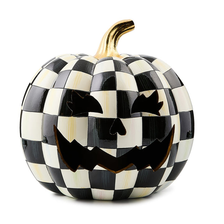 MacKenzie Childs: Courtly Check Illuminated Jack O' Lantern