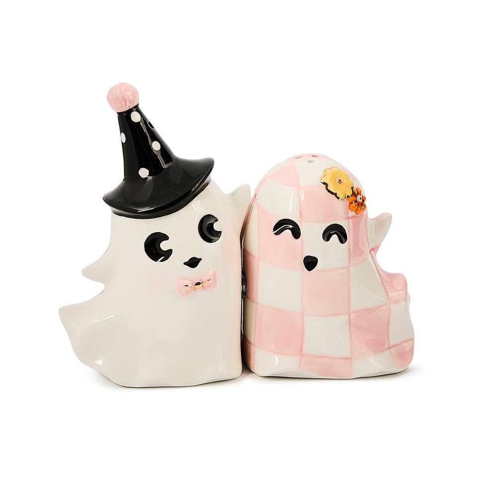MacKenzie Childs: Hocus Pocus Ghost Salt & Pepper Set