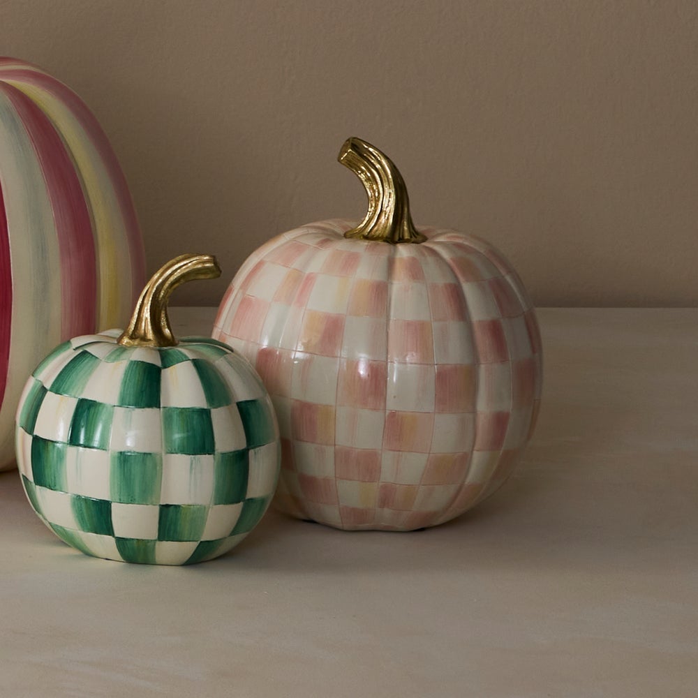 MacKenzie Childs: Rosy Check Small Pumpkin