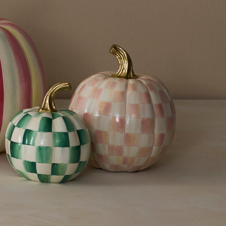 MacKenzie Childs: Rosy Check Small Pumpkin