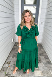 Living For This Midi Dress - Hunter Green