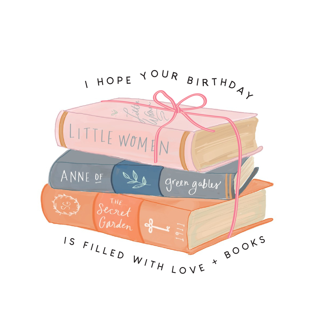Happy Birthday Card - Books